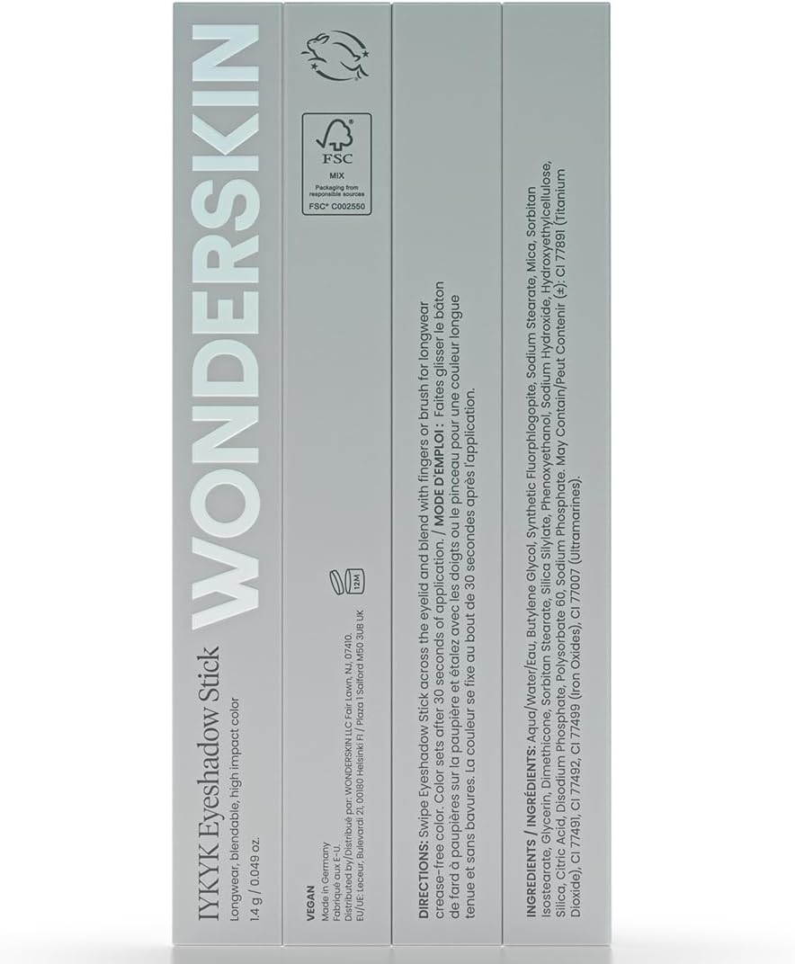 Wonderskin IYKYK - Barra de sombra de ojos de larga duración, sombr...