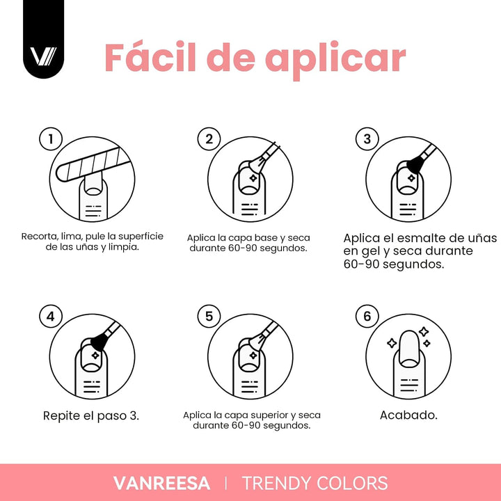 VANREESA Juego de 24 esmaltes de uñas de gel de gelatina, suave, nu...