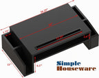 Soporte elevador para monitor de escritorio Simple Houseware con bandeja ajustable, negro