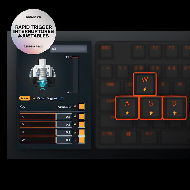SteelSeries Apex Pro Mini Gen 3 OmniPoint 3.0 Interruptores HiperMa...
