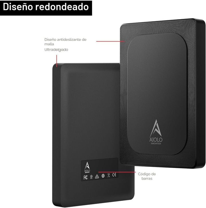 Aiolo Innovation - Disco duro externo portátil ultra delgado de 320...