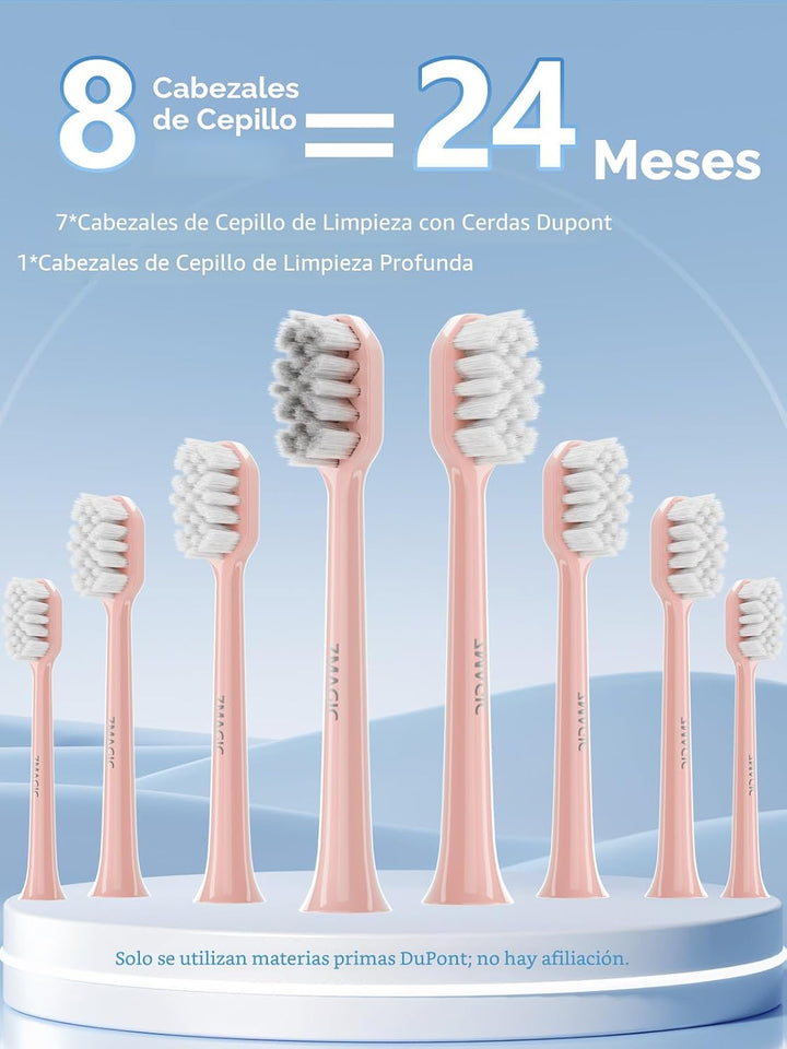 7MAGIC - Cepillo de dientes eléctrico sónico, tiempo de funcionamie...