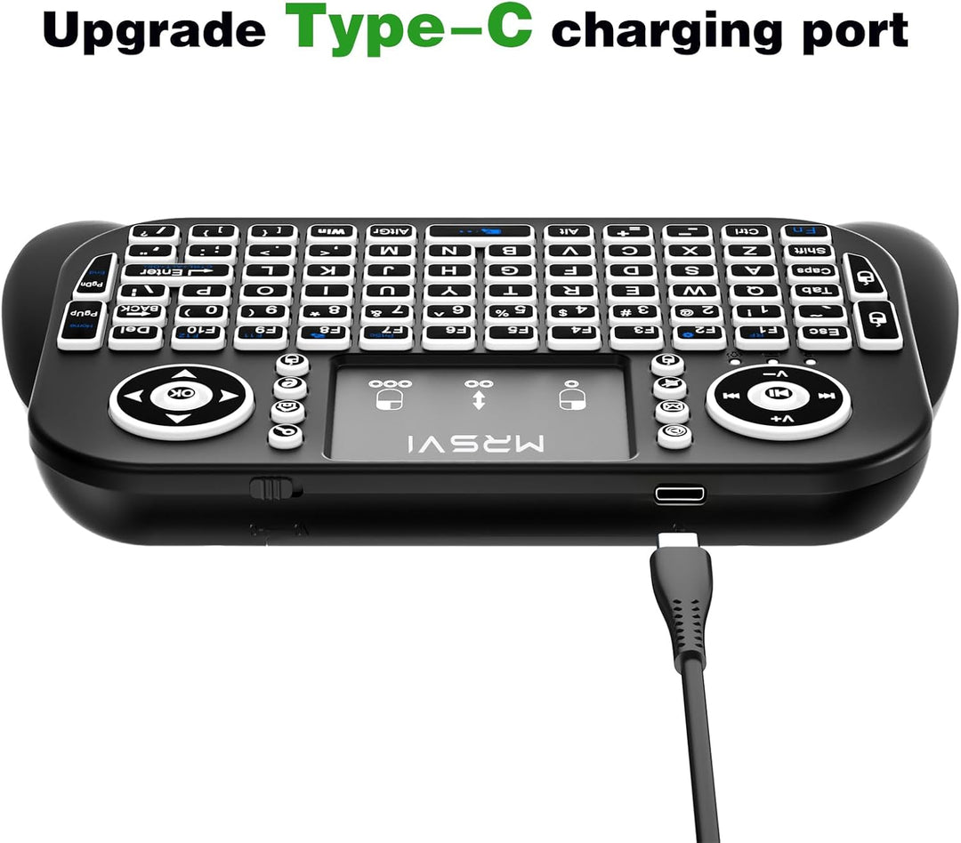 MRSVI Mini teclado con panel táctil de 24 GHz y modo dual