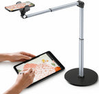Soporte de Teléfono Aéreo de Aluminio Resistente para Grabación, Trípode Ajustable para iPhone para Tomas Aéreas, Soporte Resistente para Cocinar, Manualidades, Filmación, Pintura – Perfecto para