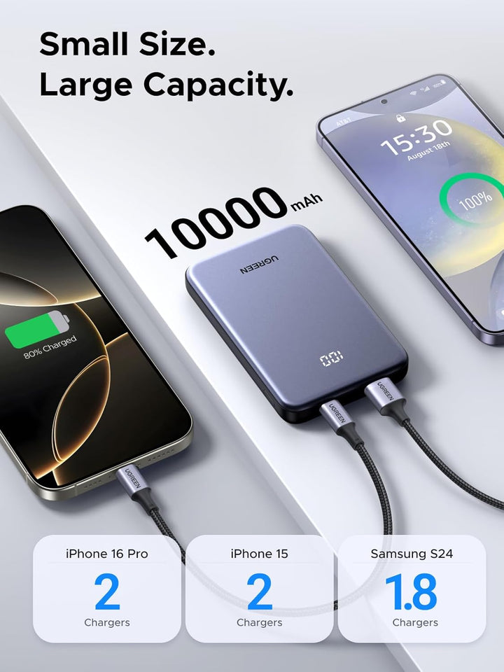 UGREEN Banco de Energía 10,000mAh 22.5W, Cargador Compacto Portátil...