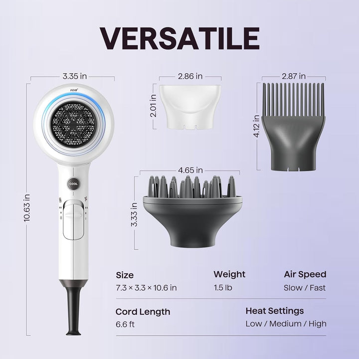 Secador de pelo Wavytalk, secador iónico soplado para cabello rizad...