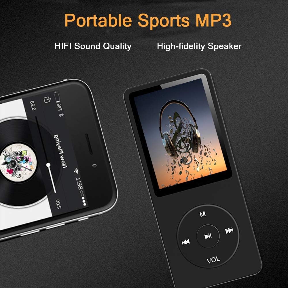 Reproductor de MP3, reproductor de música con tarjeta micro SD de 1...