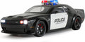 Coches de policía para niños de 3 a 5 años, 1/24 coches fundidos a presión Hellcat coche de juguete colección modelo con tracción hacia atrás, coche de policía Hellcat de juguete con luces y