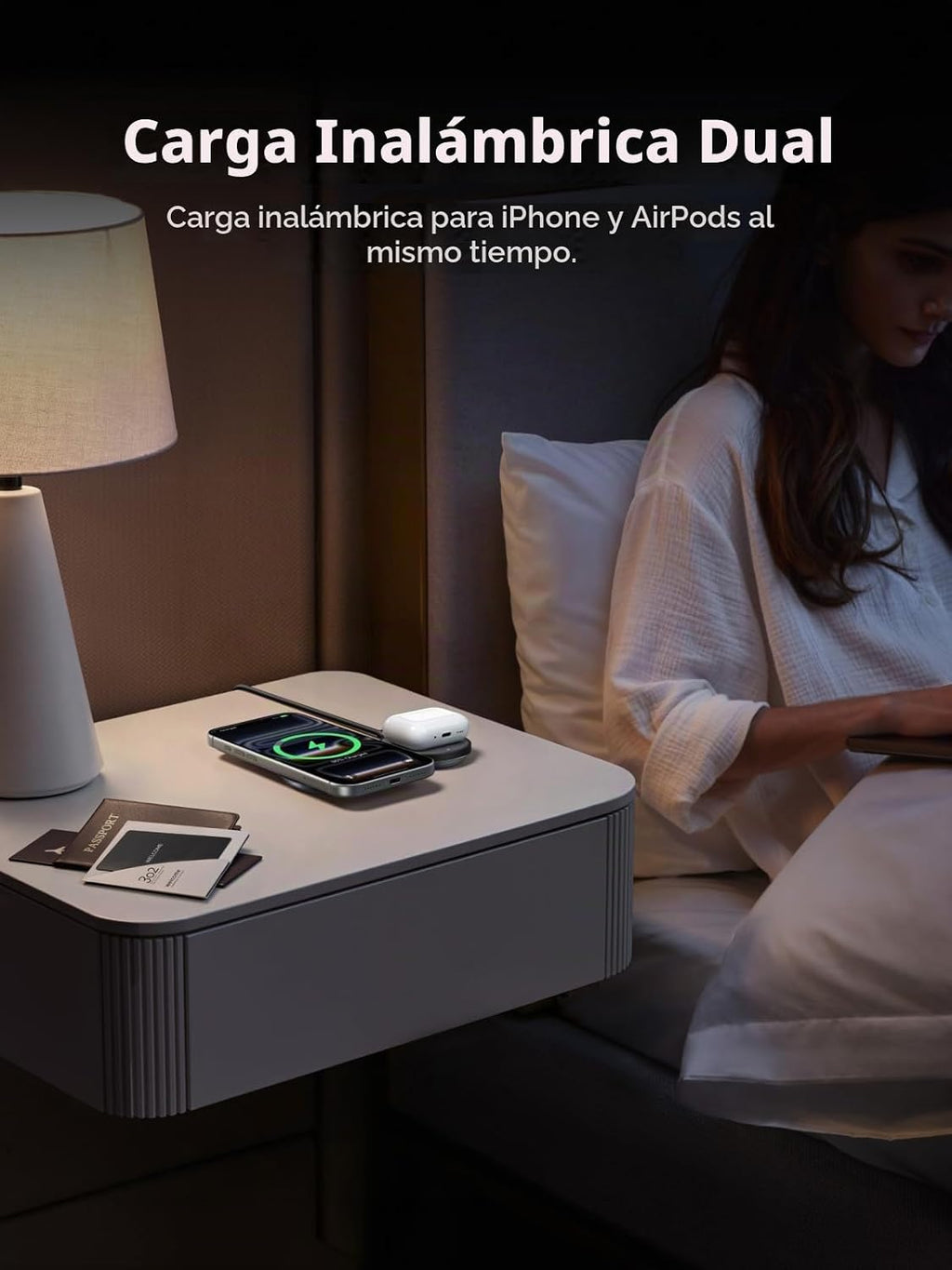 UGREEN MagFlow - Cargador inalámbrico plegable 2 en 1 de bolsillo de 25 W