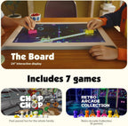 Board 24" Tabletop Game Console, 7 Games + Physical Pieces Included