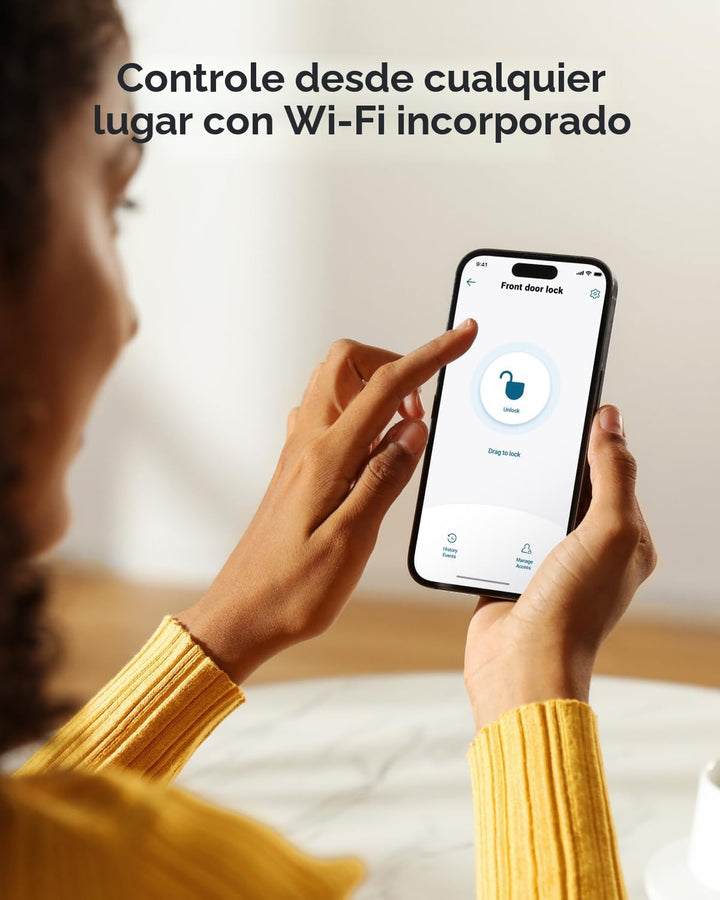 eufy Security - Cerradura inteligente C220 con manija de puerta, ce...