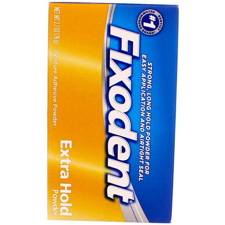 Fixodent Polvo adhesivo para dentaduras postizas Extra Hold 2.70 oz...