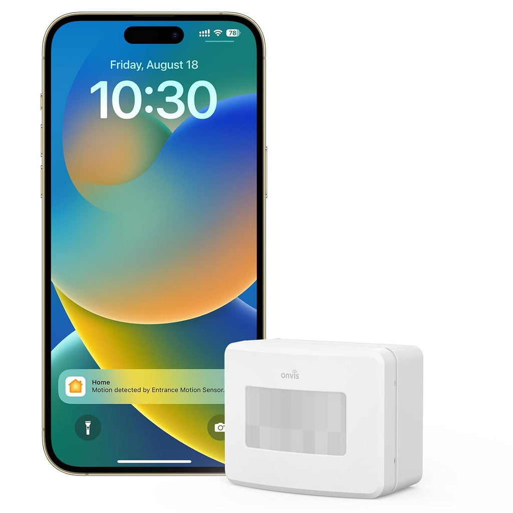 Sensor de movimiento inteligente, higrómetro inalámbrico, termómetro, funciona con Apple HomeKit, automatización inteligente del hogar, detector de movimiento PIR - Rosca (se requiere iOS 17.4