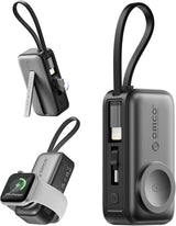 ORICO Cargador portátil con cable Lightning integrado, cargador de...