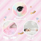 Muiteiur Animal de peluche de unicornio de 43.4 pulgadas, unicornio de peluche gigante para niñas, almohada de felpa suave, regalos para niñas y niños, rosa