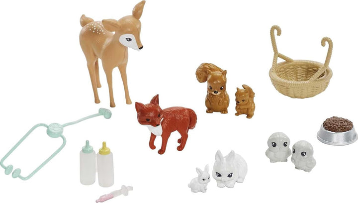 Muñeca Barbie veterinaria y juego, tema de rescate de animales con...