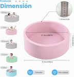 Piscina de Bolas de Espuma, 35.4" x 11.8" Piscina de Bolas para Niños Pequeños - Rosa