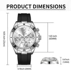 OLEVS Relojes para hombres con correa negra, Reloj cronógrafo profesional para hombres