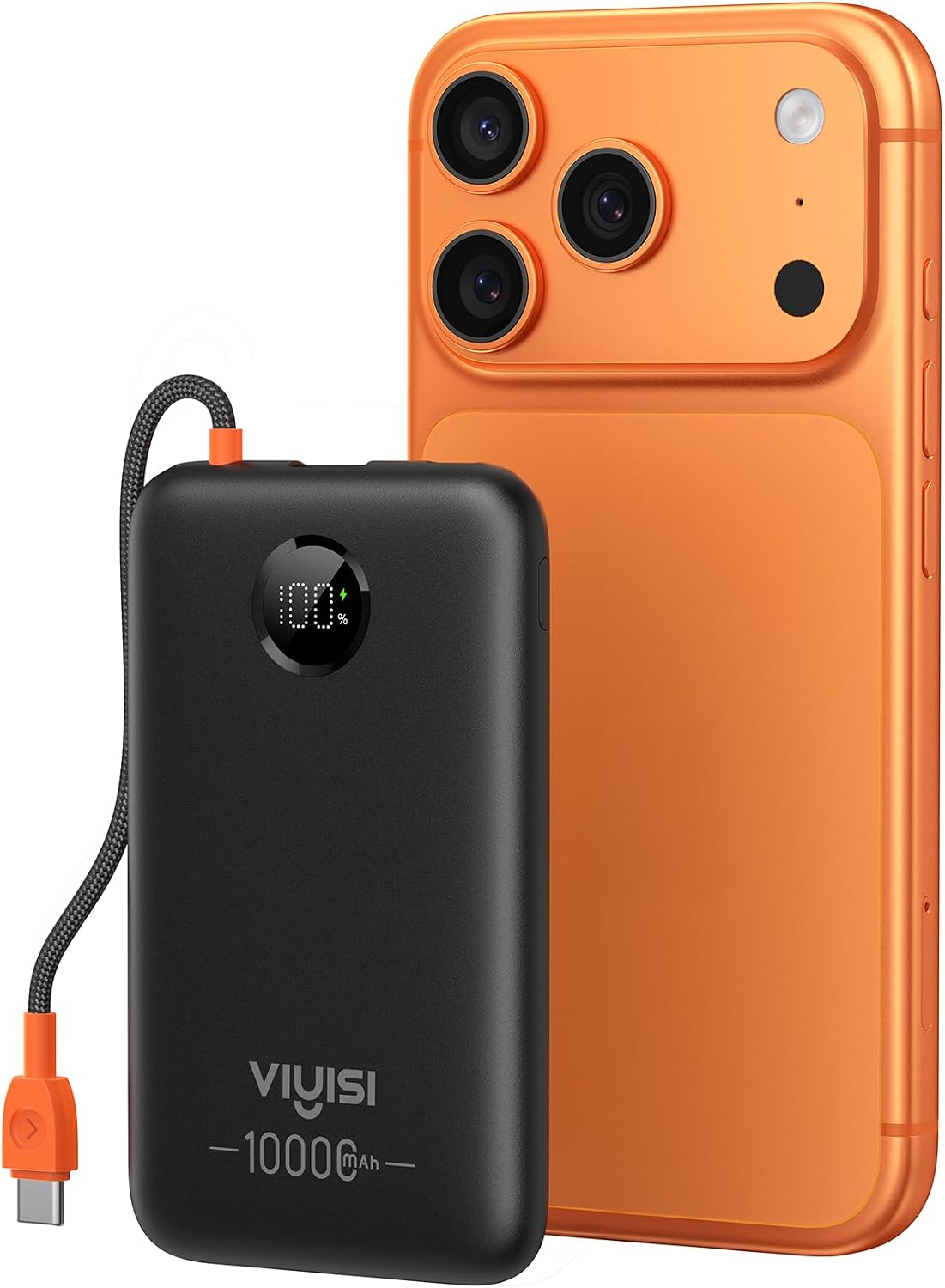 VIYISI Cargador portátil ultra delgado pequeño 10000mah con cable U...
