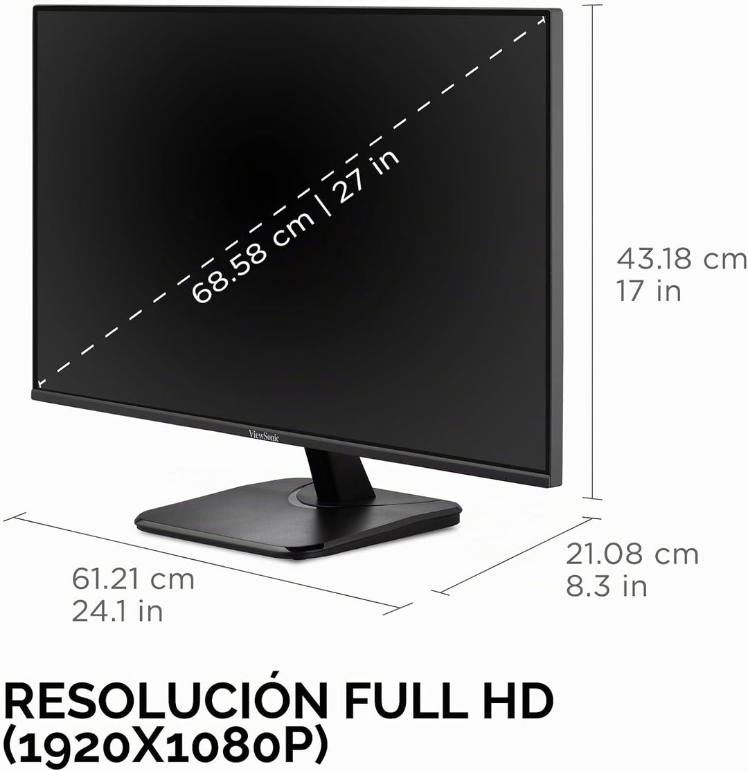 ViewSonic VA2756A-MHD - Monitor IPS de 27 pulgadas, 1080p, con 120H...