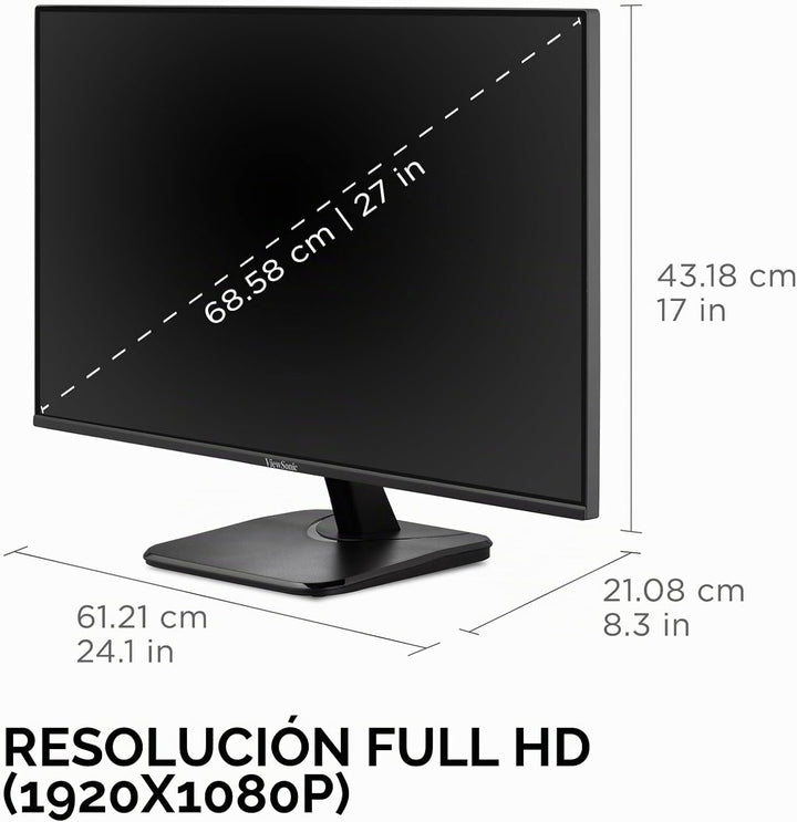 ViewSonic VA2756A-MHD - Monitor IPS de 27 pulgadas, 1080p, con 120H...