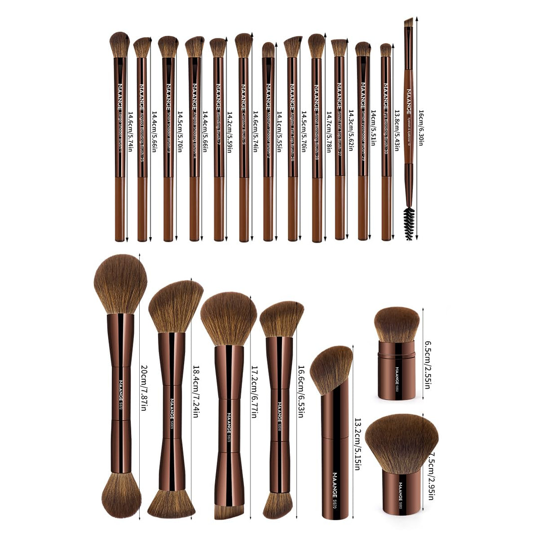 MAANGE 20 piezas Juego de brochas de maquillaje para base, brocha k...