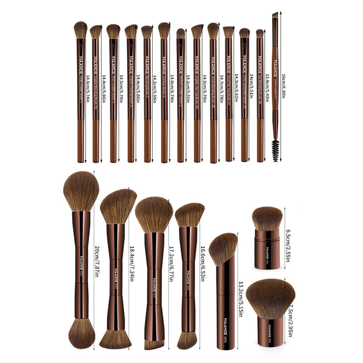MAANGE 20 piezas Juego de brochas de maquillaje para base, brocha k...