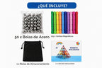 Juego de 155 bloques de construcción magnéticos, varillas magnéticas de 2.3 pulgadas y bolas no magnéticas, juguete de construcción STEM 3D para niños adultos, cumpleaños educativo de padres e
