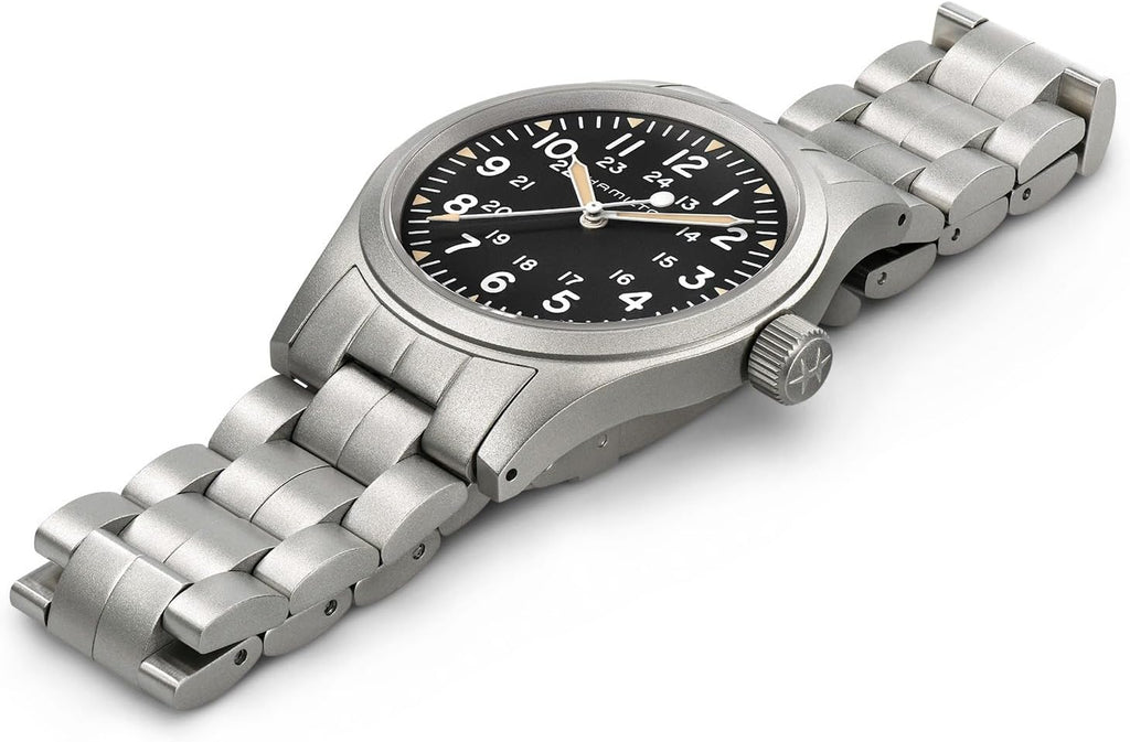 Hamilton Khaki Field Reloj mecánico para hombre, caja de acero inoxidable