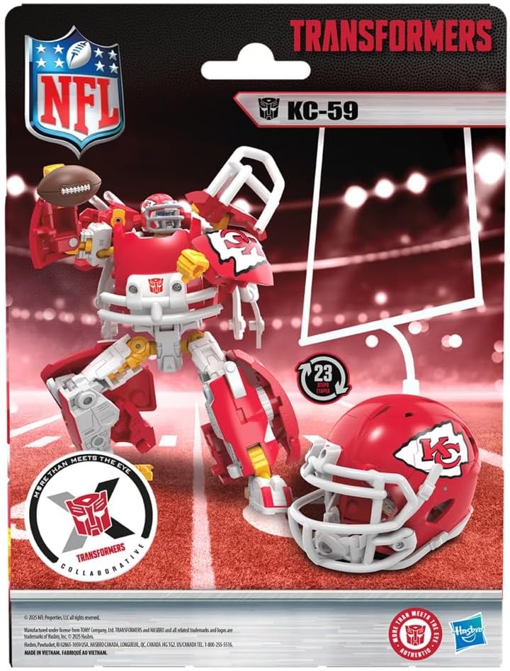 Transformers NFL Kansas City Chiefs KC-59, figura de acción