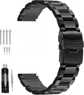 Juntan Correa de reloj clásica de acero inoxidable de 0.709 in, 0.787 in, 0.827 in, 0.866 in, 0.945 in, 1.024 in, plateado, negro, gris, azul, dorado, correa de reloj de metal cepillado para mujeres y