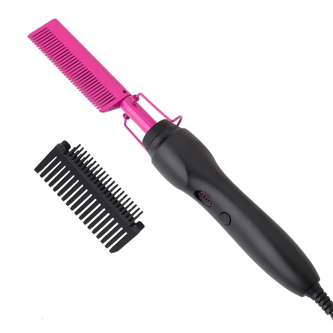 Homfu Alisador de pelo, cepillo eléctrico de peine caliente con sup...