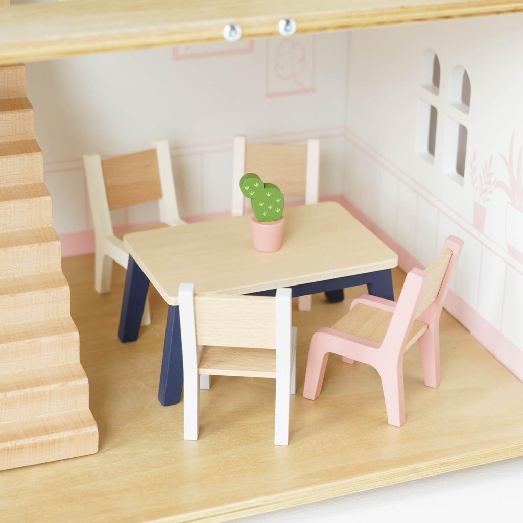 Le Toy Van Wooden Dolls House Full Starter Furniture & Accessories Playset
