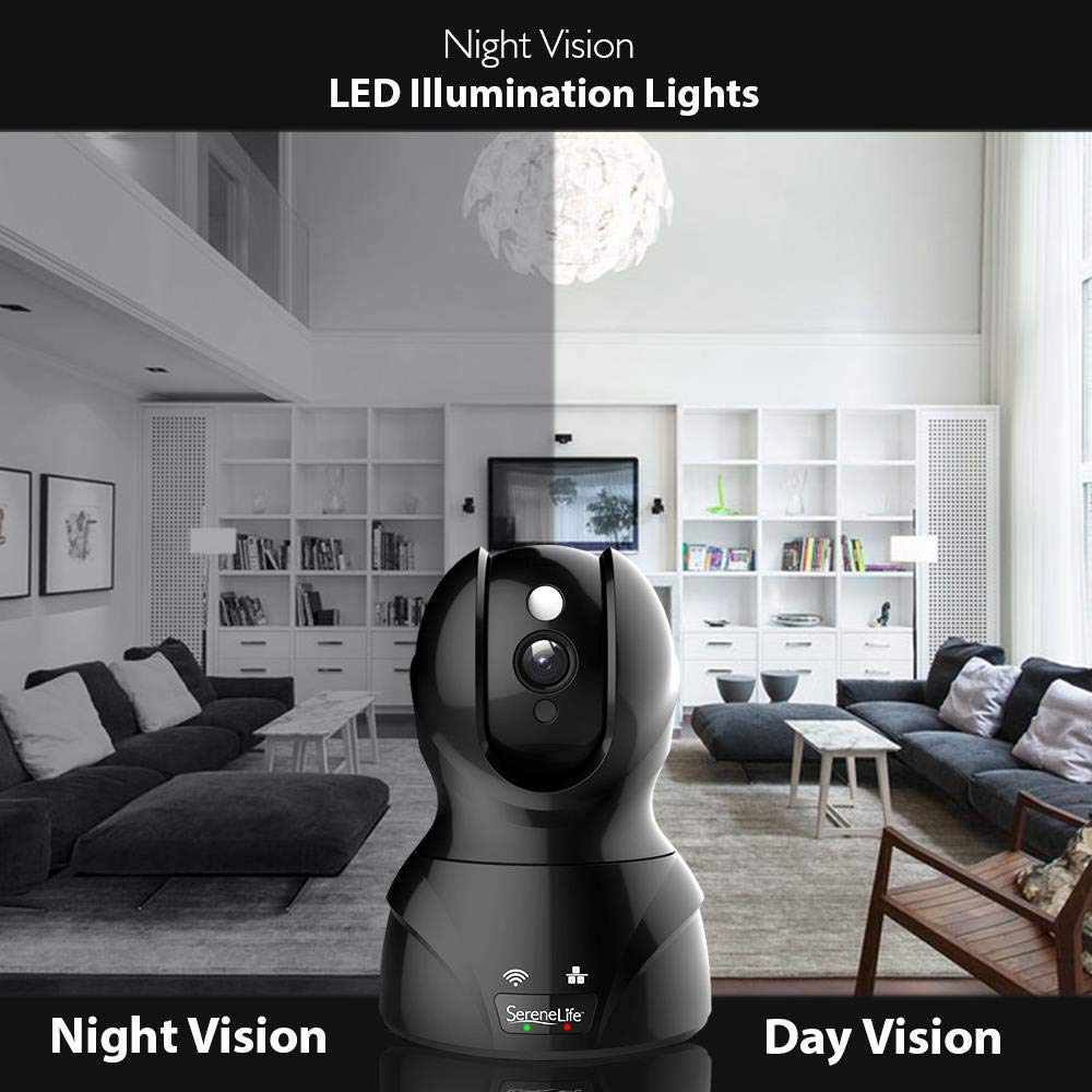 SereneLife Cámara IP inalámbrica para interiores - HD 1080p red vig...