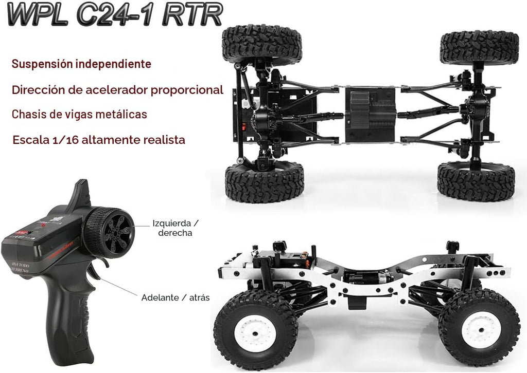 HLSFWDRIVE WPL C24-1 RC Rock Crawler RC Truck 4x4 1/16 Scale All Terrain