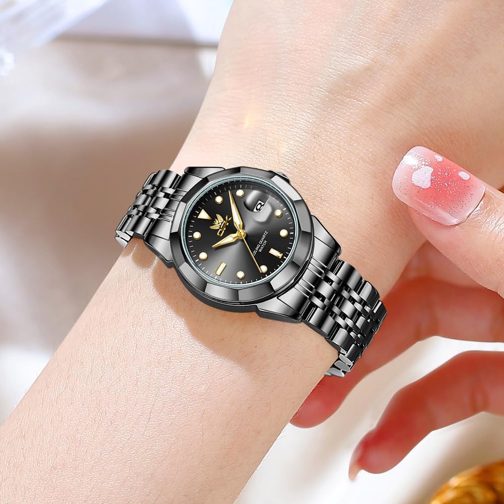 OPK Reloj de pulsera para mujer de acero inoxidable para mujer