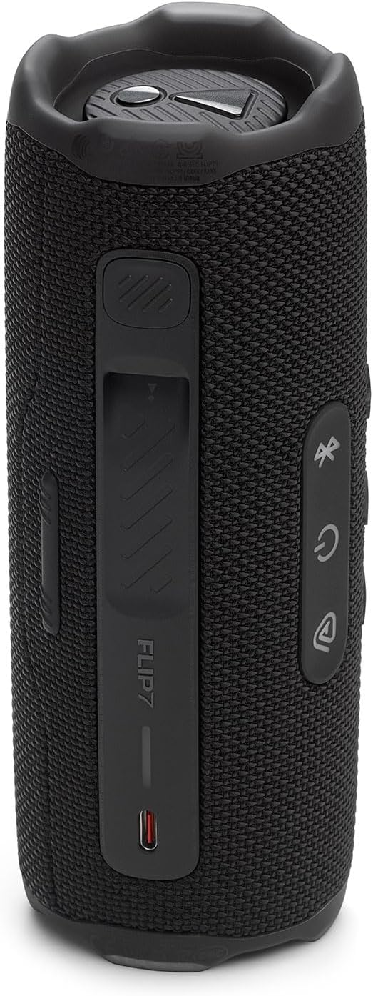 JBL Flip 7 (negro) + paquete con funda protectora rígida divvi! (ne...