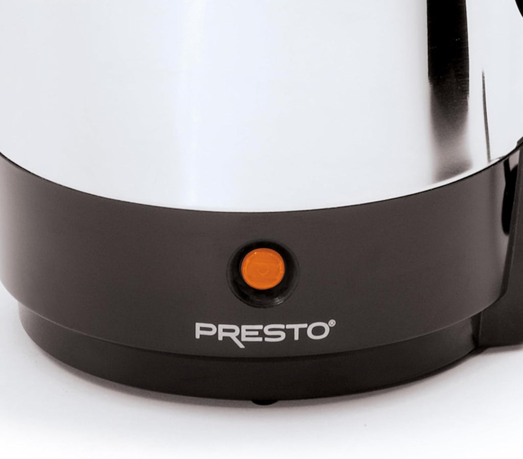 Cafetera eléctrica Presto, de acero inoxidable, rinde 12 tazas, ninguno , Plateado