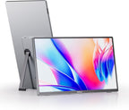 Monitor portátil inalámbrico, extensor de pantalla portátil de 15.6 pulgadas, 1080P, lanzamiento inalámbrico y rotación automática, monitor dual para portátil/Mac/Switch/teléfono/PC