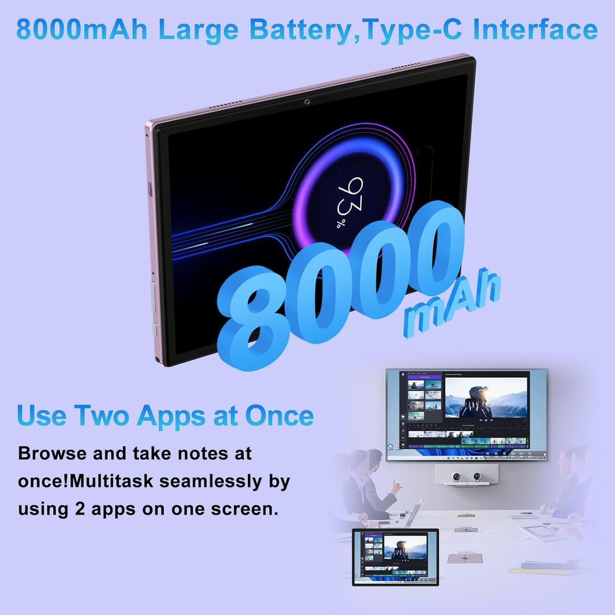 Tablet Android 15, 30GB RAM + 128GB ROM 1TB TF, Tablet 2026 con Tec...