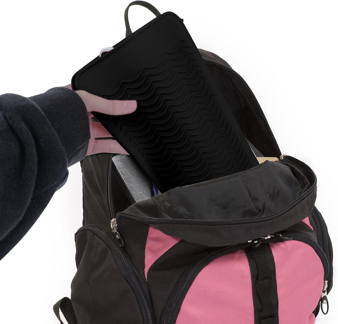 Bolsa de silicona resistente al calor para alisadora de cabello, ri...