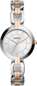 Fossil Reloj de cuarzo Kerrigan de cuarzo de acero inoxidable para mujer