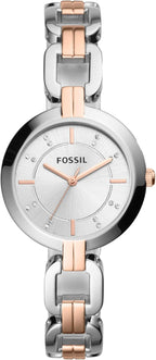 Fossil Reloj de cuarzo Kerrigan de cuarzo de acero inoxidable para mujer