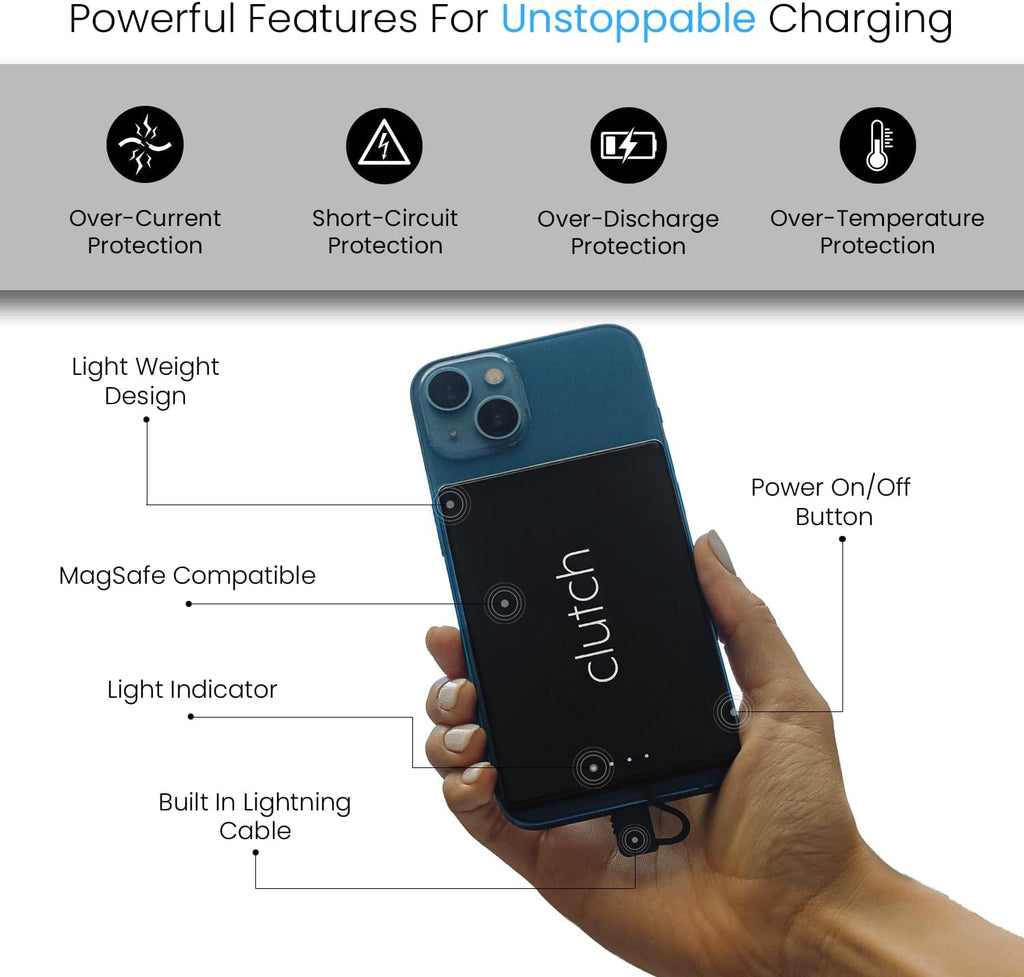 Clutch Cargador Portátil Pro para iPhone para Viajes 5000 mAH