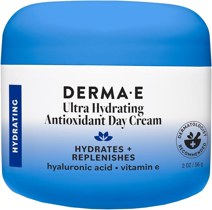Derma E Crema de día antioxidante ultra hidratante, hidratante faci...