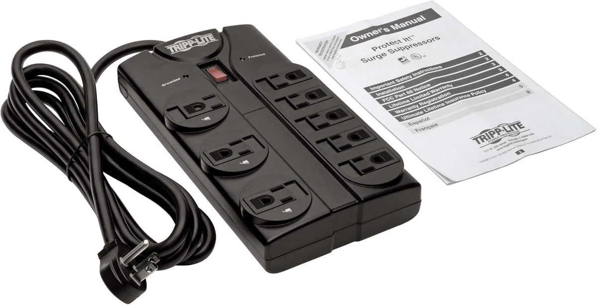 enchufe múltiple para uso médico de 10 pulgadas Negro Negro