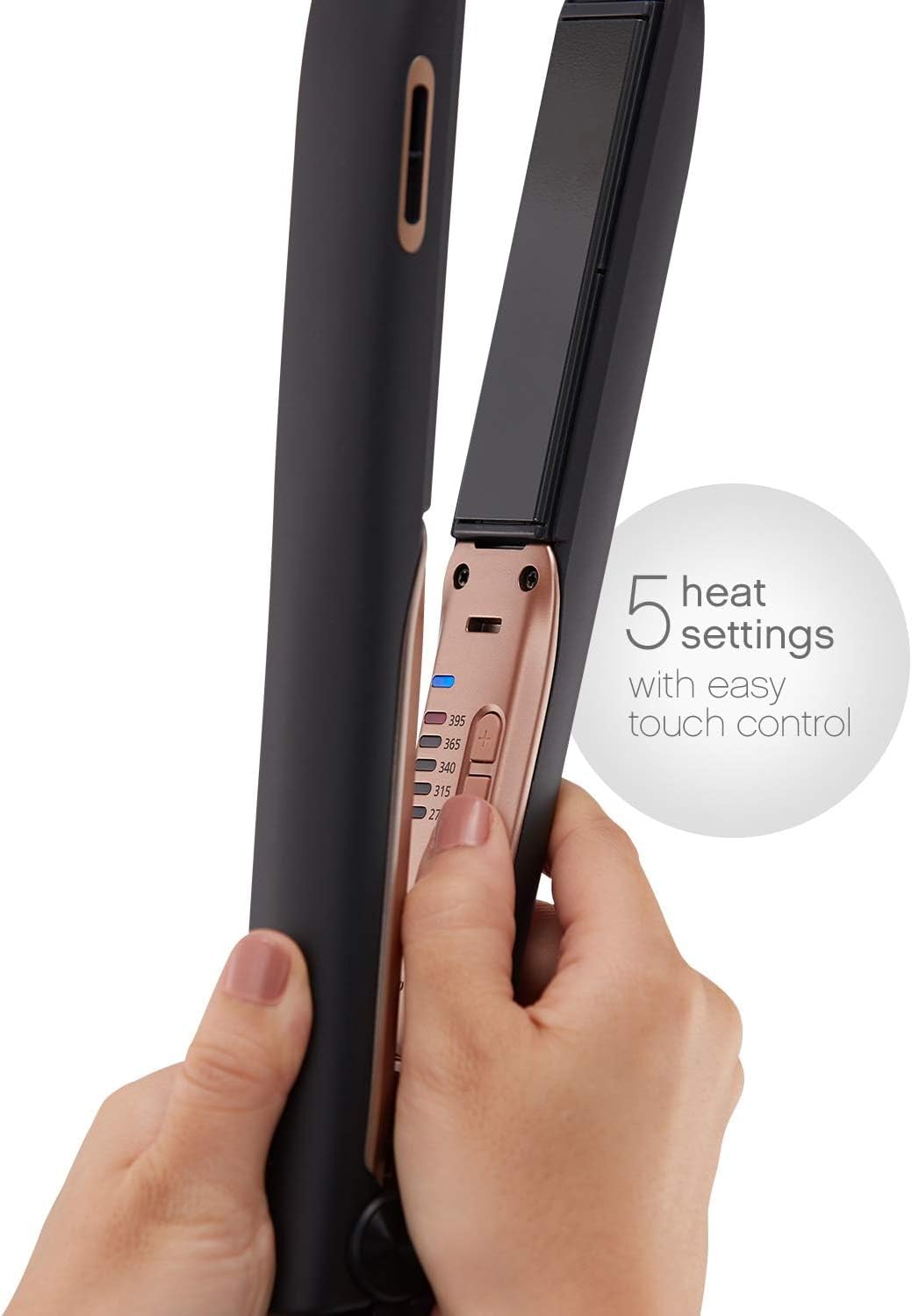 Panasonic Nanoe EH-HS99-K - Plancha plana para cabello sano y brill...