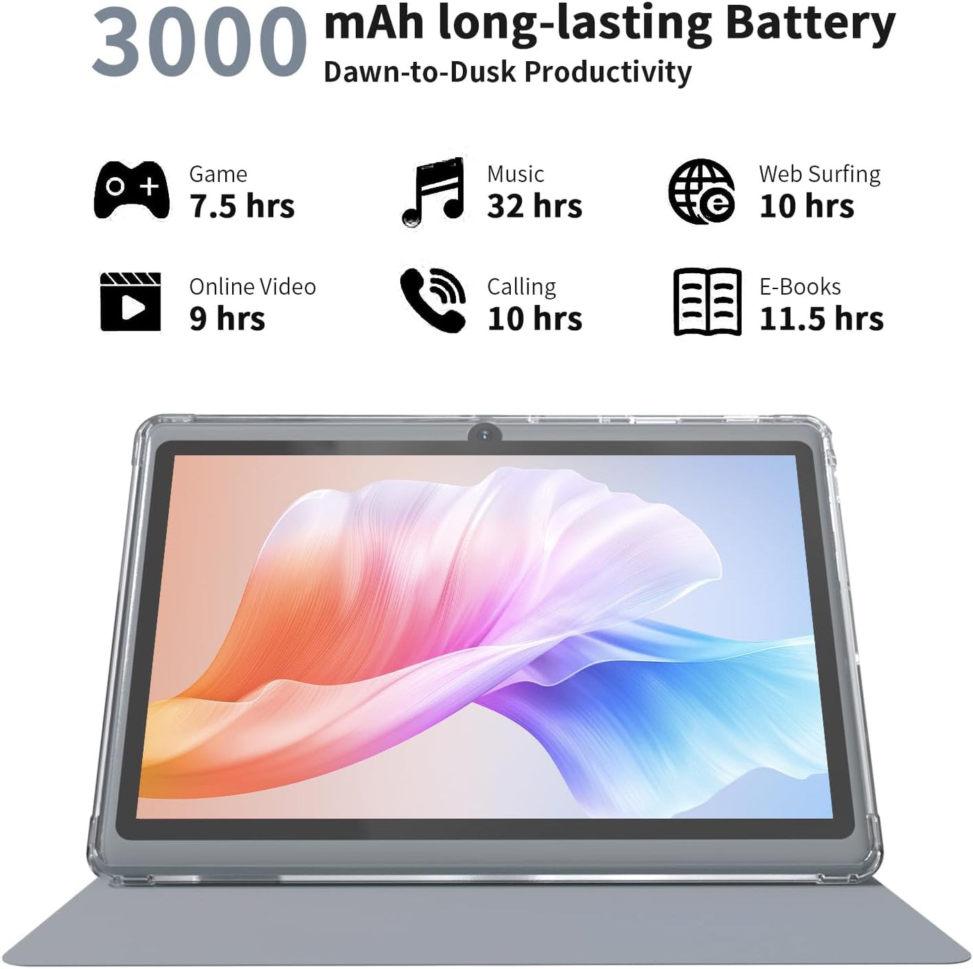 ZZB Tablet Android 14 de 7 pulgadas, 8 GB de RAM (4 GB expandibles)...