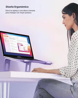Nulaxy Soporte ergonómico de aluminio para portátil - Elevador desm...