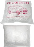 4 paquetes de fundas desechables de plástico transparente para automóvil, cubierta universal de lluvia y polvo para garaje con banda elástica, mediana (12 pies x 22 pies)